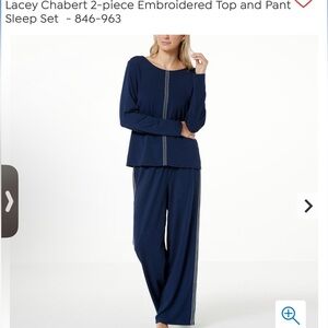 NWT Lacey Chabert navy pajama set, size 1X